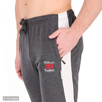 True KINTMAN Regular Fit Plain Cotton Pyjama Trackpants for Man's with Both Side Zipper Pockets (Pack of 2)-thumb4