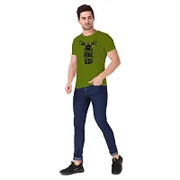 True KNITMEN Printed Round Neck & Half Sleeve Customized/Dry-Fit/T-Shirt for Men/Women T-Shirts (Pack of 1) &(RBS_Grn_XXL) Green-thumb1