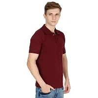 Men Solid Cotton Casual Polo T-Shirt-thumb1