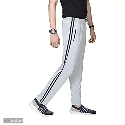 True KINTMAN Regular Fit Plain Cotton Pyjama Trackpants for Man's with Both Side Zipper Pockets-thumb2
