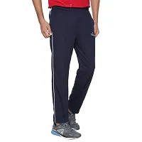 TRUE KNITMAN Regular Fit Plain Cotton Pyjama Trackpants for Man's with Both Side Zipper Pockets & (SB_NVY BLU_28)-thumb1