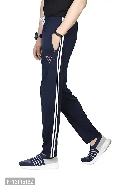 True KINTMAN Regular Fit Plain Cotton Pyjama Trackpants for Man's with Both Side Zipper Pockets