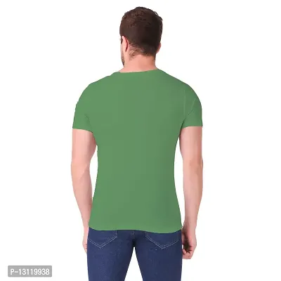 True KNITMEN Printed Round Neck & Half Sleeve Customized/Dry-Fit/T-Shirt for Men/Women T-Shirts (Pack of 1) &(RBS_Grn_XXL) Green-thumb3