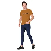 True KNITMEN Printed Round Neck & Half Sleeve Customized/Dry-Fit/T-Shirt for Men/Women T-Shirts (Pack of 1) &(NGU_Org_XXL) Orange-thumb1