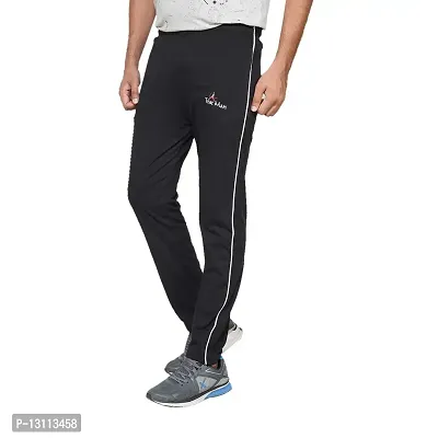 True Man Cotton Hosiery Trackpant Black-thumb2