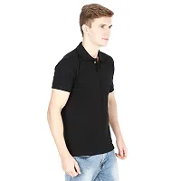 Men Solid Cotton Casual Polo T-Shirt-thumb1