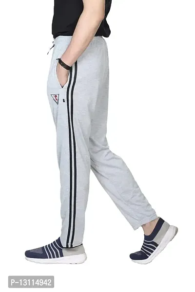 True KINTMAN Regular Fit Plain Cotton Pyjama Trackpants for Man's with Both Side Zipper Pockets-thumb3