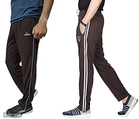 True KINTMAN Regular Fit Pure Cotton Track Pants for Man's with Both Side Deep Zipper Pockets