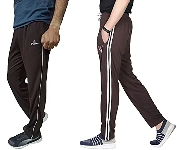 Trendy cotton blend track pants For Men 