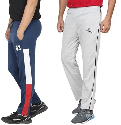 Comfortable cotton blend track pants For Men 