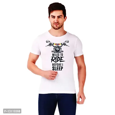True KNITMEN Printed Round Neck  Half Sleeve Customized/Dry-Fit/T-Shirt for Men/Women T-Shirts (Pack of 1) (Ride Before Sleep)