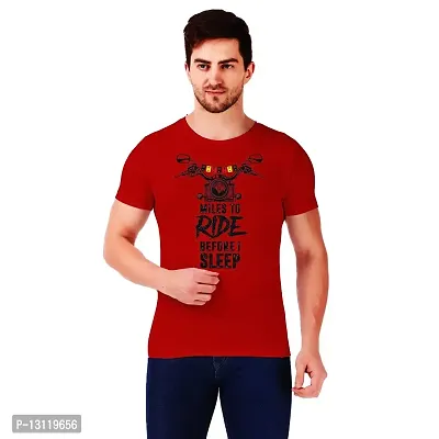 True KNITMEN Printed Round Neck  Half Sleeve Customized/Dry-Fit/T-Shirt for Men/Women T-Shirts (Pack of 1) (Ride Before Sleep)