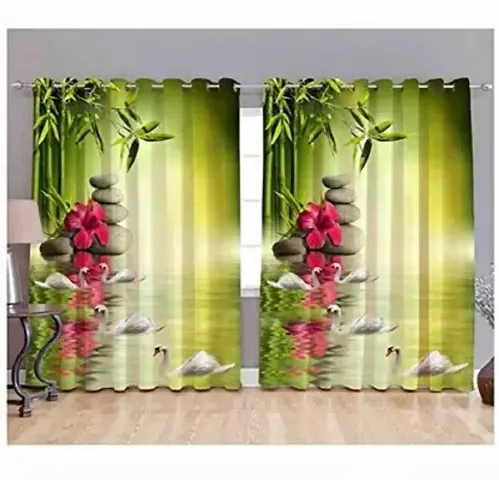 Vervique Heavy Long Crush 3D Digital Printed Beautiful Nature Curtains.