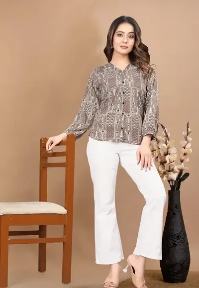 Elegant Crepe Shirt For Women