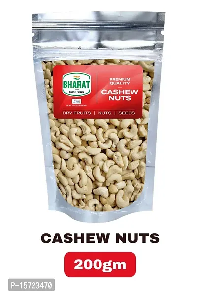 Bharat Super Foods Whole Premium Cashew Nuts W320 Big Size ndash; Kaju ndash; 100% Natural - 200gm-thumb0
