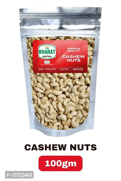 Bharat Super Foods Whole Premium Cashew Nuts W320 Big Size ndash; Kaju ndash; 100% Natural - 100gm-thumb0