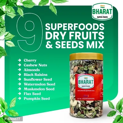 Bharat Super Foods Dry Fruits Nuts and Mix Seeds for eating &ndash; 500gm &ndash; Immunity booster 9 Superfoods Mixture - 100% Natural- 500gm-thumb2