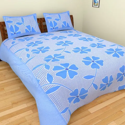 Polycotton 3d Printed Multicolored Double Bedsheets