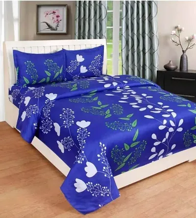 Polycotton 3d Printed Multicolored Double Bedsheets