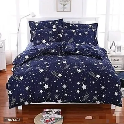 Stylish Fancy 3D Printed Polycotton Double Bedsheet With 2 Pillow Covers-thumb0