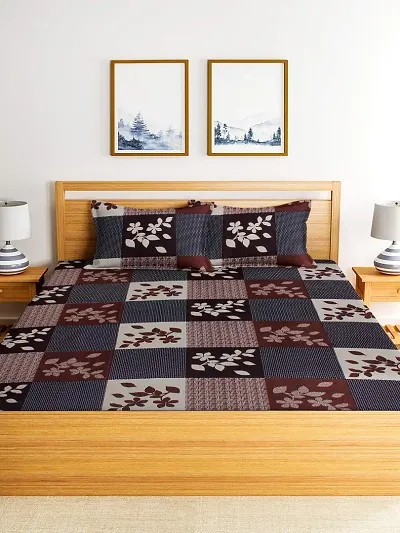Printed Poly Cotton Double Bedsheets