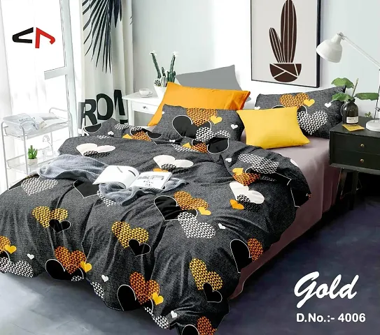 Multicolor Printed Double Bedsheets