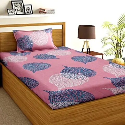 Cotton Printed Single Bedsheet with Pillow Cover