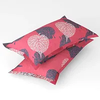Glace Cotton Printed Flat Double Bedsheet with 2 Pillow Covers-thumb3