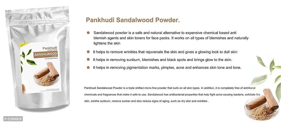 Pankhudi Heena Sandalwood Powder For Face Skin Whitening 100% Pure  Natural Face Pack, Organic Pure Chandan powder 100 gm-thumb4