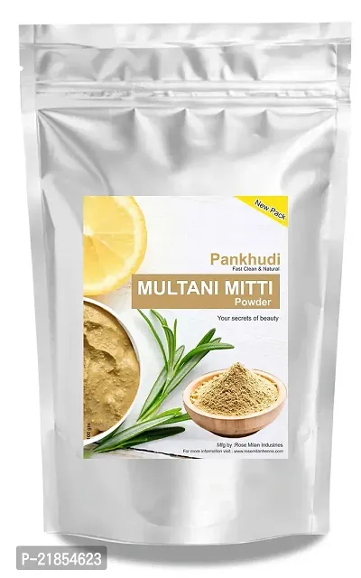 Pankhudi Sandalwood Powder For Skin Whitening + Pure Multani Mitti Powder + Rose Water Combo Face pack - 100 gm-thumb3