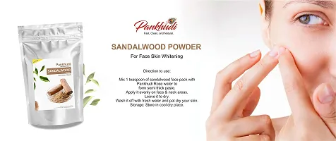 Pankhudi Heena Sandalwood Powder For Face Skin Whitening 100% Pure  Natural Face Pack, Organic Pure Chandan powder 100 gm-thumb2