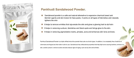 Pankhudi Sandalwood Powder For Face Skin Whitening 100% Pure  Natural Face Pack, Organic Pure Chandan powder 100 gm-thumb2