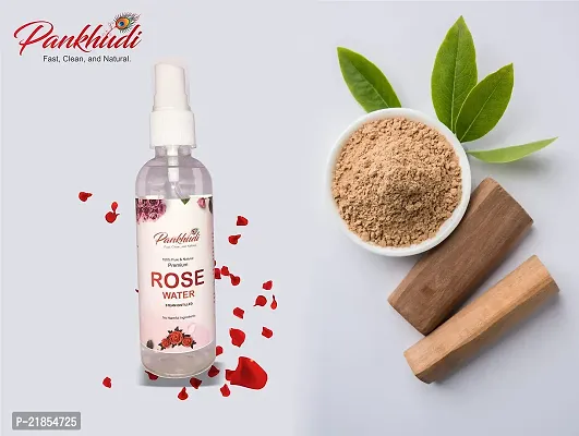 Pankhudi Sandalwood Powder + Pankhudi Rose Water Combo Pack - (100 gm Each)-thumb2