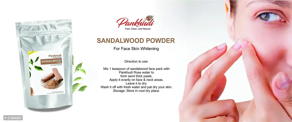 Pankhudi Sandalwood Powder For Face Skin Whitening 100% Pure  Natural Face Pack, Organic Pure Chandan powder 100 gm-thumb4