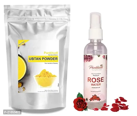 Pankhudi Heena Ubtan Powder 100Gm with Rose Water 100Ml Combo Pack for Body (Dulhan Special)