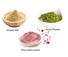 Pankhudi Heena Multani Mitti, Neem Powder, Rose Petal Powder Combo for Hair  Skin Care / Skin Whitening / Face Glowing Face Pack, 100Gm Each-thumb2