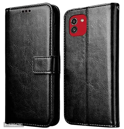 DigiArt Premium Leather  Flip cover For Samsung galaxy A03-thumb0