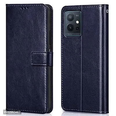 DigiArt Premium Leather  Flip cover For Vivo Y75 5G-thumb0