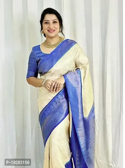 Elegant Multicoloured Art Silk Saree with Blouse piece