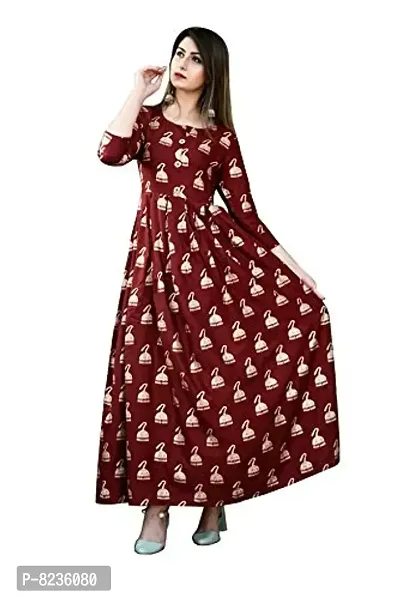 Dhruvi Women's Fit  Flare Long Dress