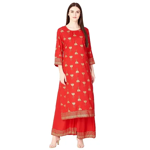 Dhruvi Women's Rayon Readymade Salwar Suit