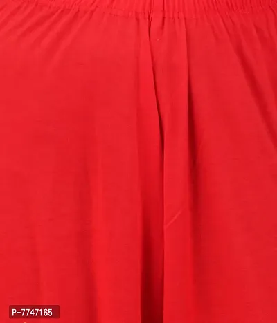 Buy That Trendz M to 6XL Cotton Viscose Loose Fit Flared Wide Leg Palazzo Pants for Women Red Medium-thumb4