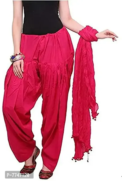 Women DHOTI SALAWAR || Women's Regular Fit Dhoti Pants With Dupatta || Women's Rayon Comfortable Solid Harem Dhoti Salwar With Dupatta || Full Length Free Size Dhoti And Dupatta For Women (Free Size)-thumb0