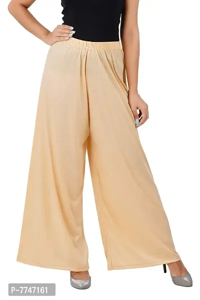 Buy That Trendz M to 6XL Cotton Viscose Loose Fit Flared Wide Leg Palazzo Pants for Women Light Skin Medium-thumb0