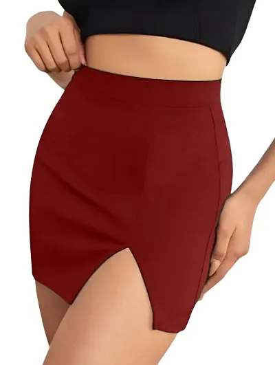 Womens Mini Slit Skirts