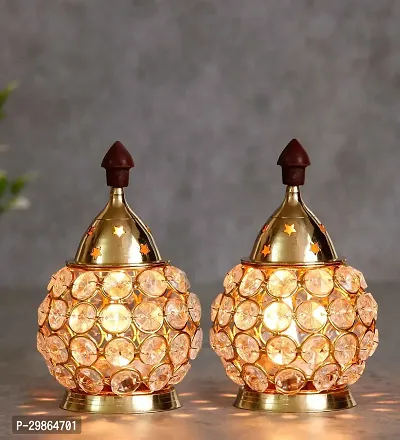 Brass Diya for Puja Akhand Pack Of 2-thumb0