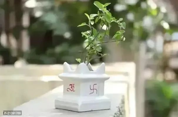 Premium Quality Ceramic Tulsi Pot For Pooja Room-Mandir Room-Planter-Home Decor-Gamla