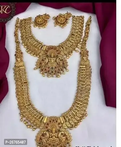 Stylish Golden Brass  Jewellery Set For Women-thumb0