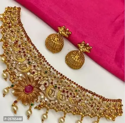 Stylish Golden Alloy  Jewellery Set For Women