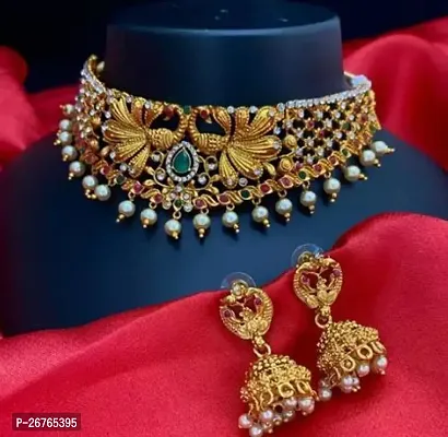 Stylish Golden Alloy  Jewellery Set For Women-thumb0